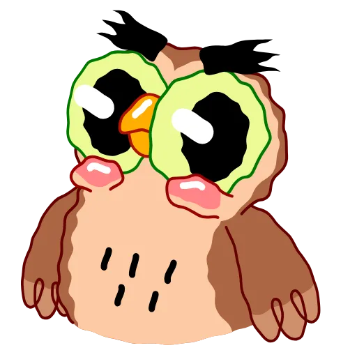 😮 Эмодзи «Wally The Owl» для Telegram