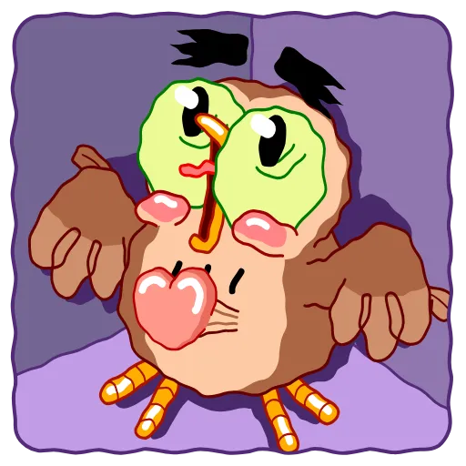 😨 Эмодзи «Wally The Owl» для Telegram
