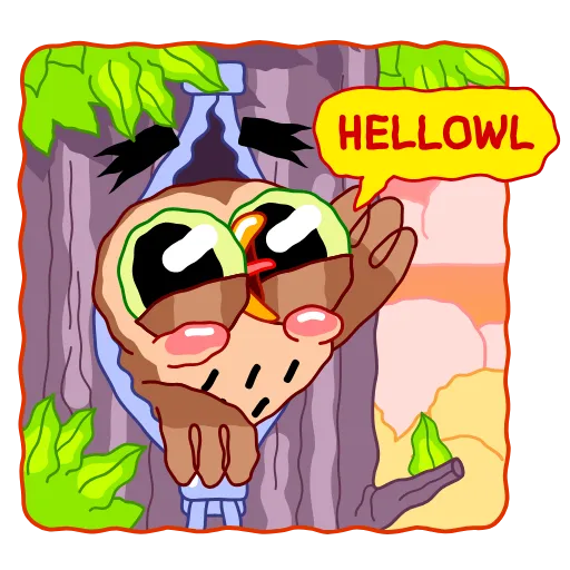 😀 Эмодзи «Wally The Owl» для Telegram