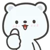 👍 Эмодзи «White Bear» для Telegram