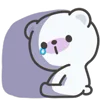 😢 Эмодзи «White Bear» для Telegram