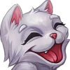 😄 Эмодзи «White Cat» для Telegram