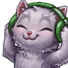 Эмодзи White Cat для Telegram — скачать
