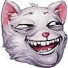 😬 Эмодзи «White Cat» для Telegram