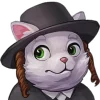 ✡ Эмодзи «White Cat» для Telegram