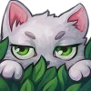 🫥 Эмодзи «White Cat» для Telegram