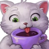 ☕ Эмодзи «White Cat» для Telegram