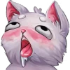 🤤 Эмодзи «White Cat» для Telegram