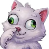 🤪 Эмодзи «White Cat» для Telegram