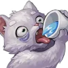 🥛 Эмодзи «White Cat» для Telegram