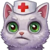 👩‍⚕️ Эмодзи «White Cat» для Telegram