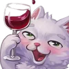 🍷 Эмодзи «White Cat» для Telegram