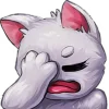 🤦 Эмодзи «White Cat» для Telegram