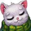 😴 Эмодзи «White Cat» для Telegram