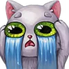 😭 Эмодзи «White Cat» для Telegram