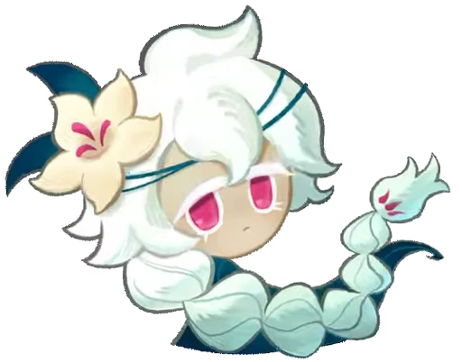 🌷 Стикер «White Lily Cookie! (Anim)» для Telegram