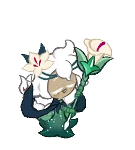 🌷 Стикер «White Lily Cookie! (Anim)» для Telegram