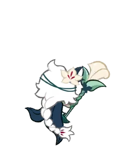 🌷 Стикер «White Lily Cookie! (Anim)» для Telegram
