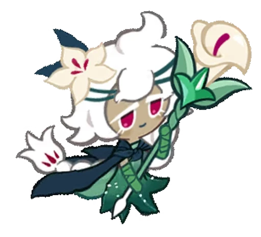🌷 Стикер «White Lily Cookie! (Anim)» для Telegram