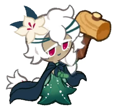 🌷 Стикер «White Lily Cookie! (Anim)» для Telegram