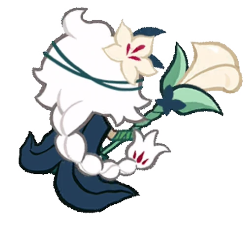 🌷 Стикер «White Lily Cookie! (Anim)» для Telegram
