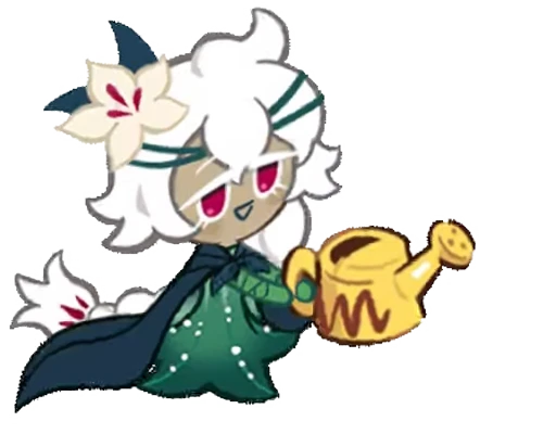 🌷 Стикер «White Lily Cookie! (Anim)» для Telegram