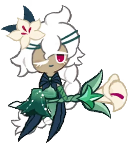 🌷 Стикер «White Lily Cookie! (Anim)» для Telegram
