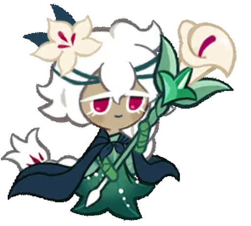 🌷 Стикер «White Lily Cookie! (Anim)» для Telegram