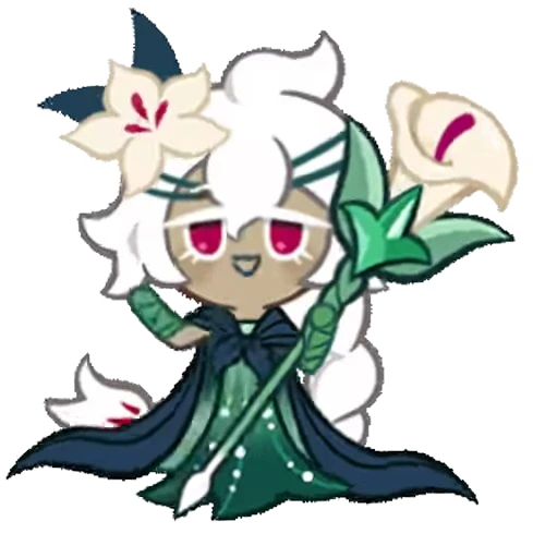 🌷 Стикер «White Lily Cookie! (Anim)» для Telegram