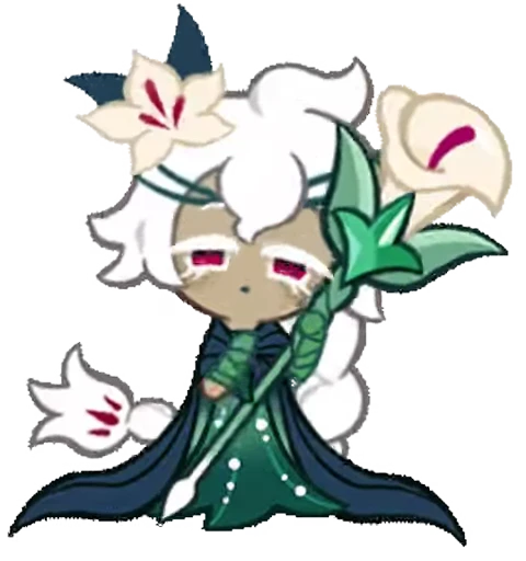 🌷 Стикер «White Lily Cookie! (Anim)» для Telegram