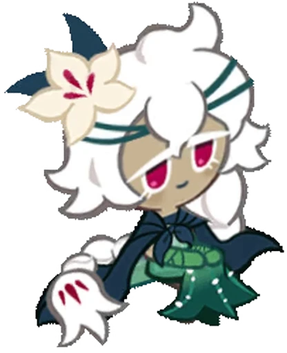 🌷 Стикер «White Lily Cookie! (Anim)» для Telegram