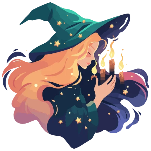 🕯 Стикер «White Witch» для Telegram