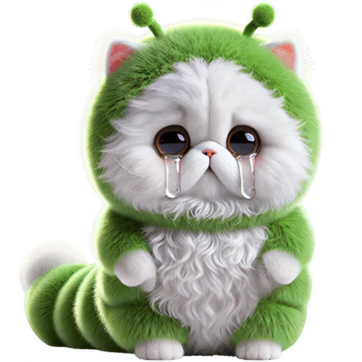 😭 Стикер «Пушистый Червяк» для Telegram