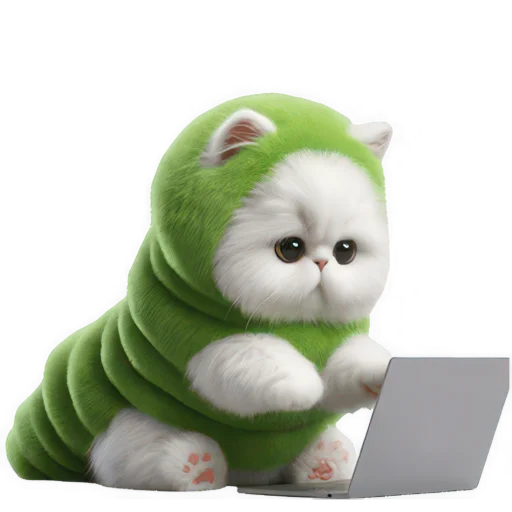 🤓 Стикер «Пушистый Червяк» для Telegram