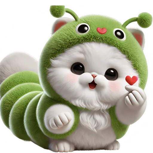 🥰 Стикер «Пушистый Червяк» для Telegram