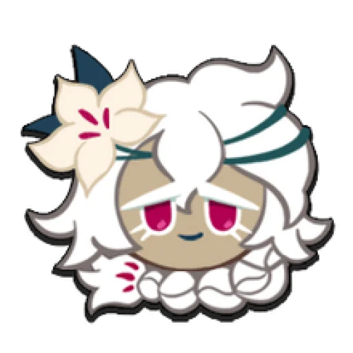 🤩 Стикер «White Lily Cookie» для Telegram