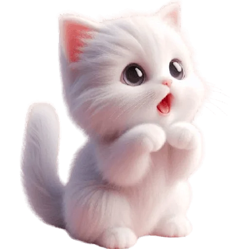 😍 Стикер «Белая котька» для Telegram