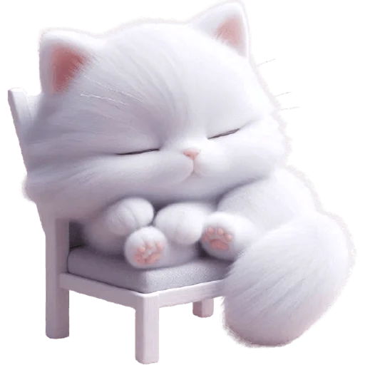 😴 Стикер «Белая котька» для Telegram