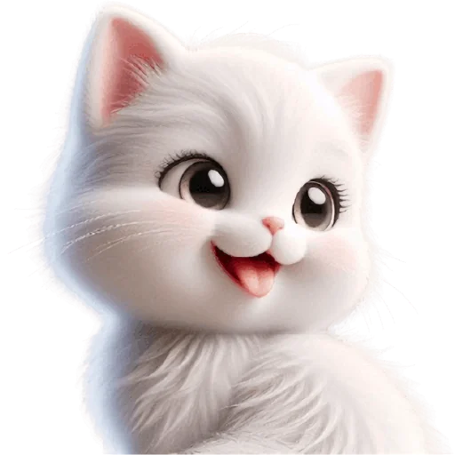 Стикерпак Белая котька для Telegram — скачать
