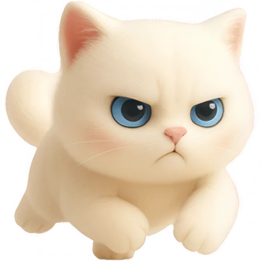 👹 Стикер «Белый Пушистик» для Telegram