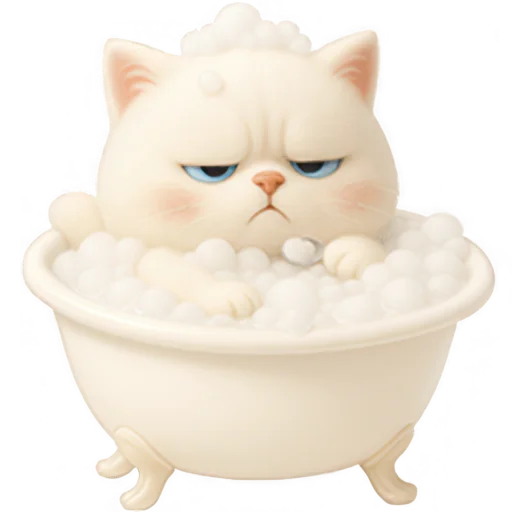 🛀 Стикер «Белый Пушистик» для Telegram