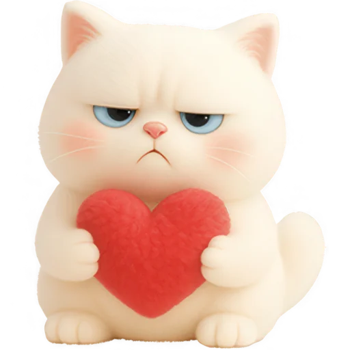 ❤️ Стикер «Белый Пушистик» для Telegram