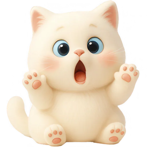 🤩 Стикер «Белый Пушистик» для Telegram