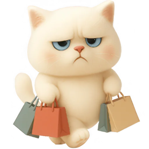 🛍 Стикер «Белый Пушистик» для Telegram