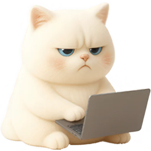 💻 Стикер «Белый Пушистик» для Telegram