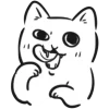 🤩 Эмодзи «белый котик» для Telegram