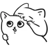 🤩 Эмодзи «белый котик» для Telegram