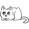 🤩 Эмодзи «белый котик» для Telegram