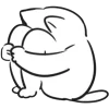 🤩 Эмодзи «белый котик» для Telegram