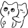 🤩 Эмодзи «белый котик» для Telegram